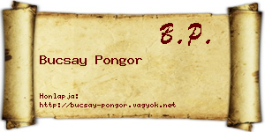 Bucsay Pongor névjegykártya
